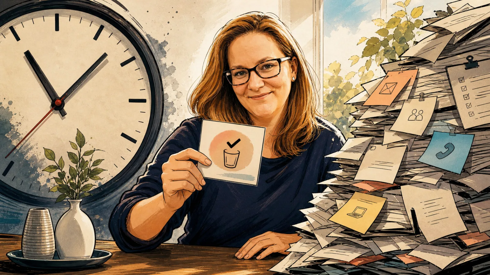 Illustration zum Beitrag: Keine Zeit fürs Zeitmanagement? Zwei erste Schritte – Teil 1